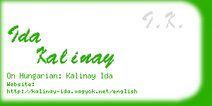 ida kalinay business card